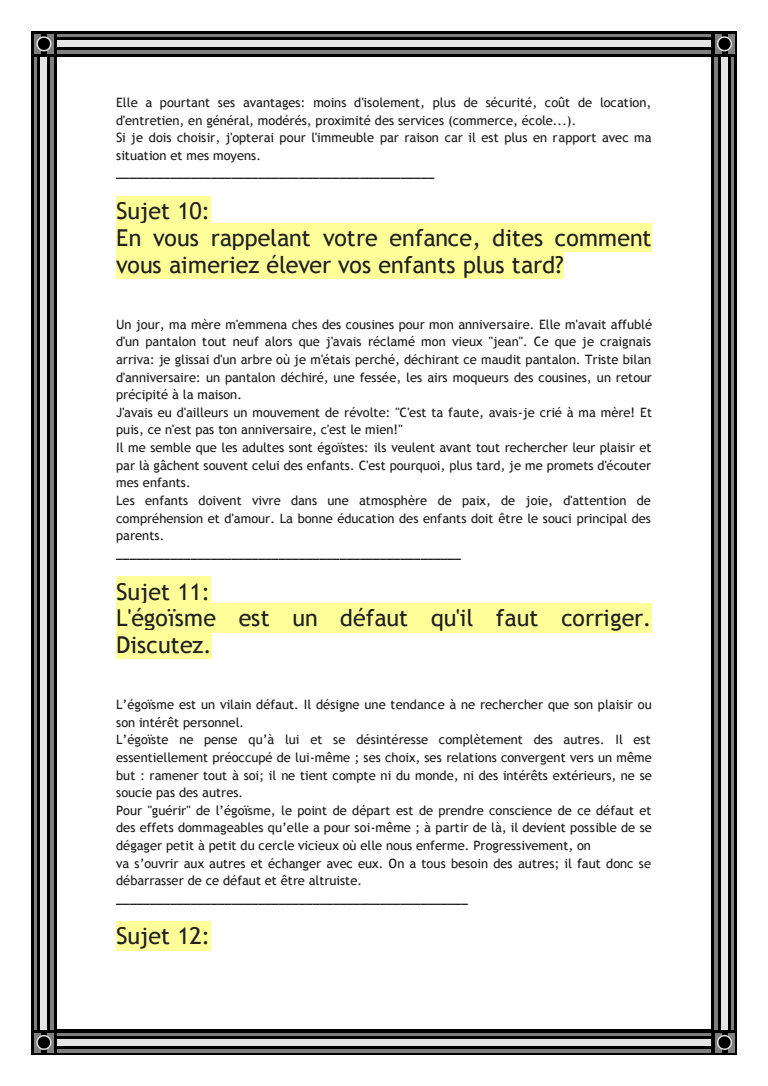 54 Sujets De Production écrite - الملفات - باك دوك